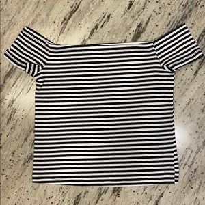 PACSUN OFF THE SHOULDER STRIPPED TOP